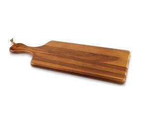 Ensemble de planche à découper en bois d'acacia personnalisé et écologique pour la cuisine et la maison Design réversible pour la préparation et le service des repas - Product Image 4