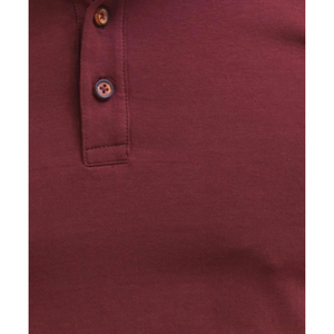 Motif solide marron pour hommes classiques pour polo Tissu tricoté en coton élégant confortable pour toutes les occasions - Product Image 3
