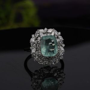 Anillo de diamante cultivado en laboratorio de Lujo 5 quilates EF Color VS1 claridad cojín corte oro rosa oro plata IGI SGL joyería certificada - Product Image 1