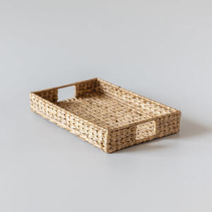 Meilleur choix de plateau décoratif en jacinthe d'eau naturelle pour le rangement et le service, plateaux artisanaux écologiques - Product Image 4