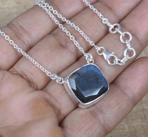 <b>Boho</b> Style Classical <b>Necklace</b> Jewelry for Women Silver Jewelry 925 Sterling Silver Labradorite Gemstone Handmade <b>Necklace</b> Gift - Product Image 5