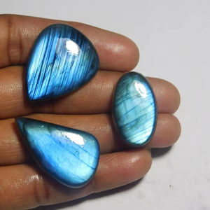 อัญมณีลาบราดอไรต์3ชิ้น98Cts หินอัญมณีลาบราดอไรต์ทรงหลวมคุณภาพสูง - Product Image 1