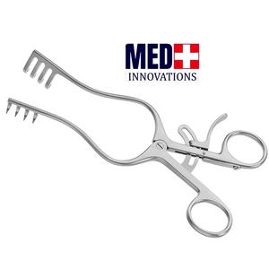 Self Retaining NORFOLK NORWICH Wound Retractor 220 mm 8.34" 4x5 Prongs Blunt With <b>Ratchet</b> Orthopedic Surgical - Product Image 3