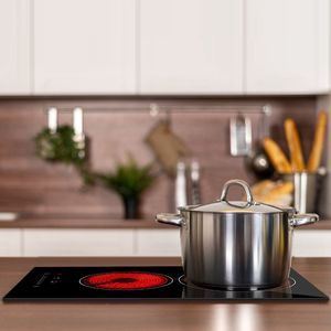 Brand New Dual Induction Burners 110V Electric Cooktop 1900W Built-in <b>Ceramic</b> Stove with <b>Knob</b> Control Gas Power Source 9 Fi Time - Product Image 5
