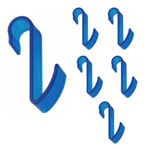 Pika Shop 6pcs crochets horizontaux bleu clair pour tube de meuble thermique avec motif unique - Product Image 1