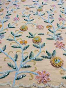 Nouvelle conception, dentelle brodée fantaisie de haute qualité, tissu en dentelle macramé, disponible à un prix abordable - Product Image 5