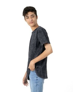 Camiseta holgada de manga corta con estampado abstracto de calavera para hombre, camisetas de lavado ácido para hombre, 100% de algodón, informal, lavado personalizado con patrón - Product Image 2