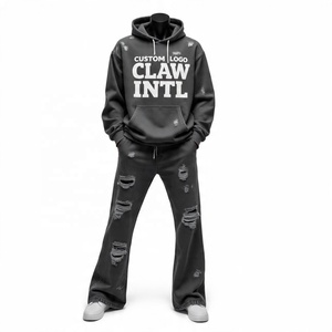 Conjunto de Pantalones Deportivos Holgados y Sudadera con Capucha Extra Grande, 100% Algodón, Estampados, Ecológicos, Personalizables con Muestra Gratuita - Product Image 3