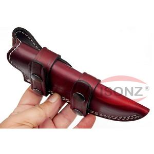 Couteau de survie pliant multifonctionnel pour l'extérieur Couteau de camping Couteau utilitaire de survie pour l'extérieur Étui en cuir - Product Image 4