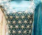 Designer moderne non cousu brodé à la main indien mode-avant costumes pour femmes Protection solaire taille libre élégant traditionnel - Product Image 2