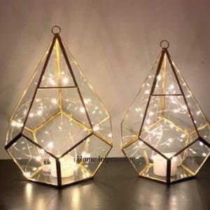 Marco de metal chapado en color dorado con aspecto de lujo y aspecto real acrílico, Juego de 2 decoraciones para bodas y fiestas y centro de mesa - Product Image 1