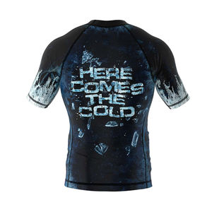 Hombres adultos Rush Guard 3D sublimación manga corta cómoda compresión Fitness Rash Guard con diseño personalizado - Product Image 2