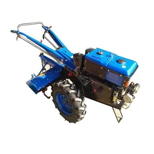 Durable 12hp 13Hp diesel eléctrico granja campo dos ruedas Mini Motor motocultor potencia desmalezadora timón mano tractor caminar tractor