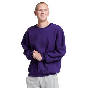 Sweat-shirt à col rond en polaire de qualité supérieure, sweat-shirt en polaire, violet, Russell Athletic, sweat-shirt à col rond violet - Product Image 1