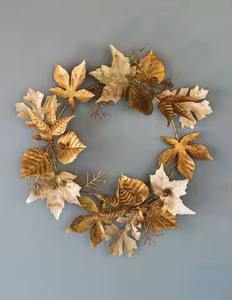 Guirnalda de hojas de metal para decoración de pared del hogar Guirnalda colgante de Navidad para decoración de adornos navideños - Product Image 6