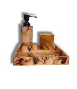 Produits ménagers, vente en gros d'usine, salle de bain en résine, ensemble de lavage de salle de bain en marbre de quatre pièces à un bon prix - Product Image 6