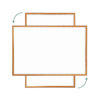 Tableau blanc magnétique effaçable à sec SYH WB-4560PDS, cadre en plastique imitation bois, qualité supérieure, taille personnalisée, fixation murale