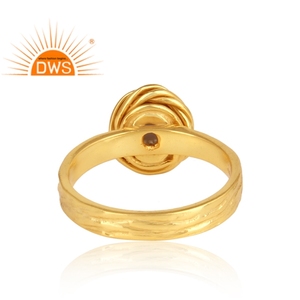 Vente chaude en argent sterling plaqué or 18 carats naturel bleu dentelle agate pierres précieuses bague empilable Demi fabricant de bijoux fins - Product Image 5