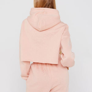 Conjuntos Deportivos Personalizados para Gimnasio para Mujer, Novedad de Invierno, Sudadera Corta con Capucha y Pantalones Jogger para Ejercicio al Aire Libre - Product Image 4