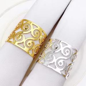 Anillos decorativos para servilletas de boda con diseño de mariposa, anillos decorativos para mesa de boda - Product Image 4