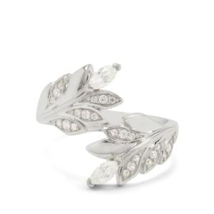 Anillo de Plata de Ley con Racimo de Circonitas Blancas de 0.65ct, Certificado por IGI - Product Image 2