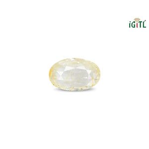 พลอยแซฟไฟร์สีเหลืองธรรมชาติ 4.95 กะรัต (พุทธราช) - รูปทรงเหลี่ยมมรกตแบบหลวม - Product Image 1