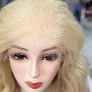 Pelucas de color rubio ondulado de cabello humano vietnamita 100% de la más alta calidad Cabello humano real de un donante con frontal 13x6 - Product Image 5