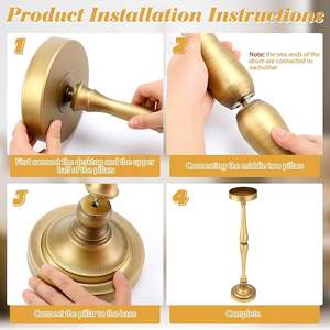 Juego de 2 Mesas Consola Redondas de Hierro para Espacios Pequeños, Diseño Moderno para Sala de Estar y Dormitorio - Product Image 4