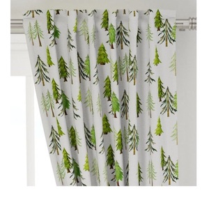 Rideaux de feuille d'arbre imprimés sur mesure pour fenêtre 2 pièces de couleur marron taille 4 pieds x 5 pieds pour le salon rideaux de style européen - Product Image 6