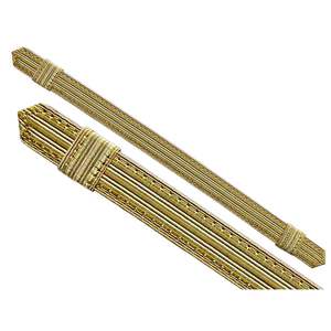 Cordon torsadé en macramé de couleur jaune or, pour la fabrication de chapeaux, de sangles, de vêtements, revêtement tressé - Product Image 2