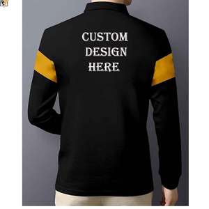 Polos à panneaux coupés et cousus Couleurs de panneaux personnalisés 280GSM T-shirts en coton de haute qualité Fabricant OEM Chemises à prix de gros - Product Image 4