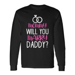 T-shirt à manches longues pour enfants « Maman, tu veux bien marier Papa ? » - Demande en mariage - Product Image 1