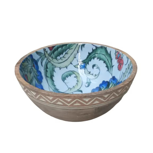 Bol de service de nourriture domestique de conception standard qualité exclusive bol en bois de couleur naturelle de style chic avec couverts à vendre - Product Image 6