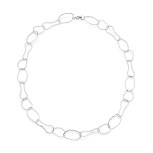 Collar ovalado abstracto de platino para mujer, joyería de moda sin Diamante, cadena de platino, collares de moda, joyería - Product Image 3