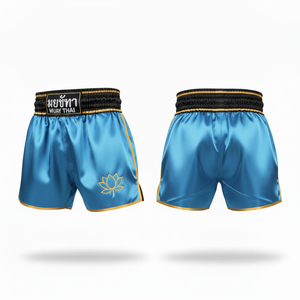 Shorts de Muay Thai con Logotipo Personalizado al por Mayor, Pantalones Cortos de Entrenamiento de Boxeo Transpirables de Satén, Unisex, para Adultos, Equipo Profesional de Lucha MMA - Product Image 4