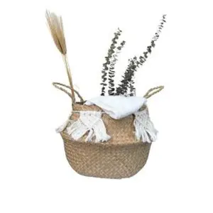 最畅销的越南海草篮，用于存储植物锅篮和洗衣房，野餐和杂货篮
