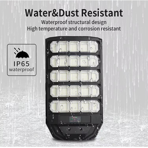 Control remoto integrado todo en uno, resistente al agua, a la oscuridad del anochecer, fotocélula, 100W-700W, luces de calle solares ABS para estacionamiento - Product Image 2