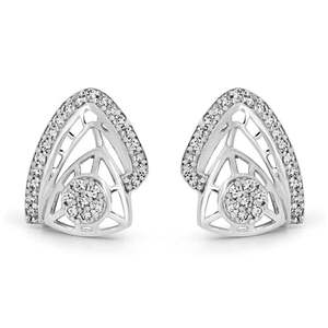 Pendientes Zarkan Sooth Sailor con diamantes plateados y tachuelas - Product Image 3