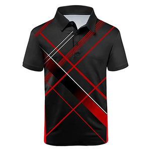 Polos transpirables de alta calidad transpirables con estampado completo de verano de manga corta Polos casuales de moda para hombres - Product Image 1