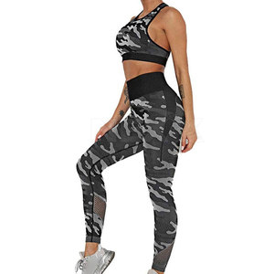 Ensemble de yoga pour femmes de haute qualité, design personnalisé, respirant, taille plus, ensemble 2 pièces, spandex/polyester - Product Image 2