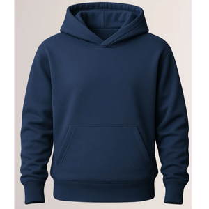 Sudadera con Capucha Personalizada, Bordada, de Felpa Gruesa, de Poliéster/Algodón, Estilo Urbano, Diseño Sólido, con Bolsillo Tipo Canguro - Product Image 1