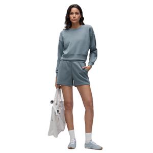 Conjunto de Verano Informal de Alta Calidad, Conjunto de Sudadera con Cuello Redondo y Pantalones Cortos Deportivos para Mujer - Product Image 2