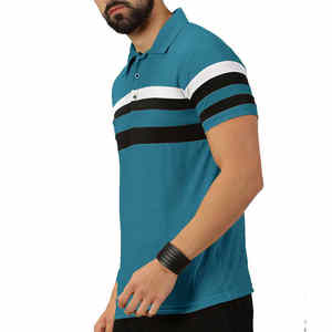 Precio asequible Bordado Logo Diseño Hombres Polo Camiseta Ropa de calle Hombres de moda Color sólido Polo Camiseta - Product Image 4