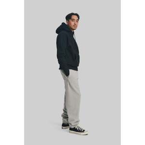 Pantalones Deportivos de Lona de Poliéster Ecológicos para Hombre con Cordón Ajustable en la Cintura, Logotipo Personalizado en la Cintura, Cintura Media, Color Gris Jaspeado, Invierno - Product Image 4