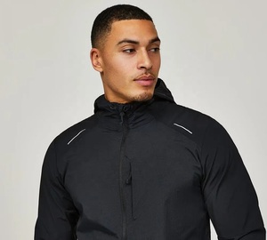 <b>Packable</b> Running Men Vertical Frnont Pocket <b>Jacket</b> Windproof Waterproof Hooded Zip-Up Lightweight Sporty <b>Jacket</b> For Jogging - Product Image 5