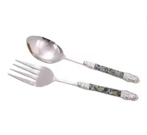 Ensemble de couverts de table brillants pour salade, usage domestique et décor de fête pour restaurants, ensemble de service de salade fantaisie disponible à bas prix - Product Image 6
