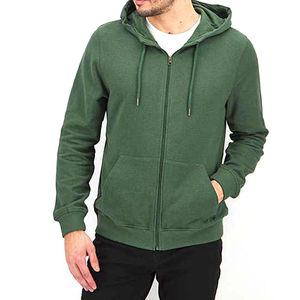 Nouvelle fabrication de mode personnalisée sweats à capuche zippés à manches longues 100% coton polaire doux fermeture éclair streetwear hommes sweats à capuche - Product Image 1