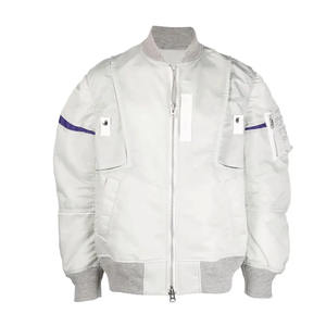 Veste bomber en toile décontractée et sportive grande taille, service OEM, veste d'hiver pour homme de haute qualité pour la vente en ligne - Product Image 2