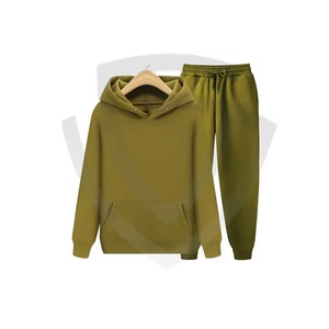 Conjunto Deportivo Unisex de Alta Calidad, Lavado Ácido, Cómodo, Transpirable, con Capucha, Último Diseño de Otoño, 100% Algodón, Ligero - Product Image 1