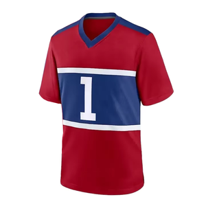 Nueva Camiseta Deportiva de Fútbol Americano para Hombre, Talla Grande, Transpirable, Antibacteriana, de Manga Corta, Estampada y Cosida - Product Image 2
